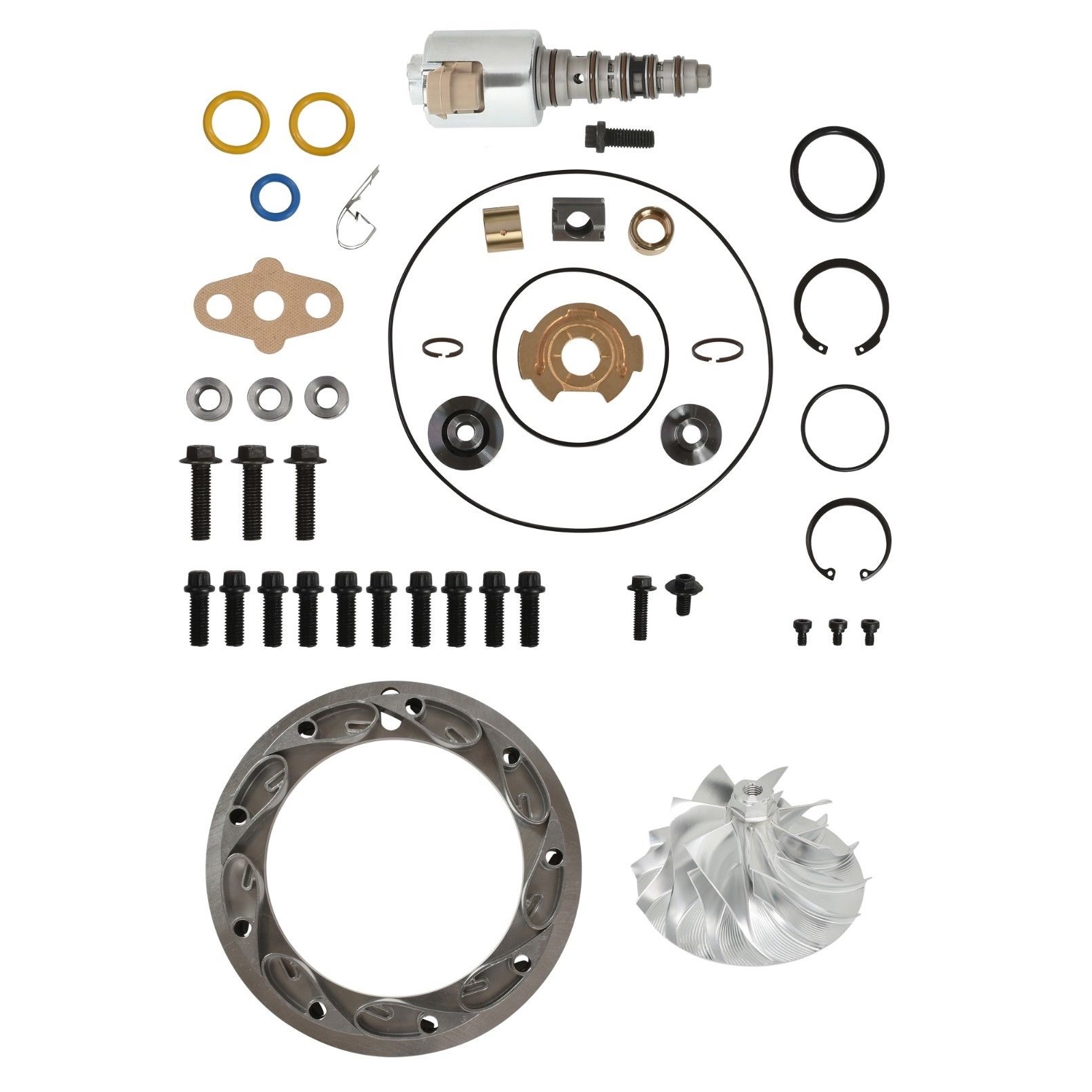 SPOOLOGIC Turbo Rebuild Kit Billet Wheel Unison Ring 13.2mm Vanes VGT Solenoid