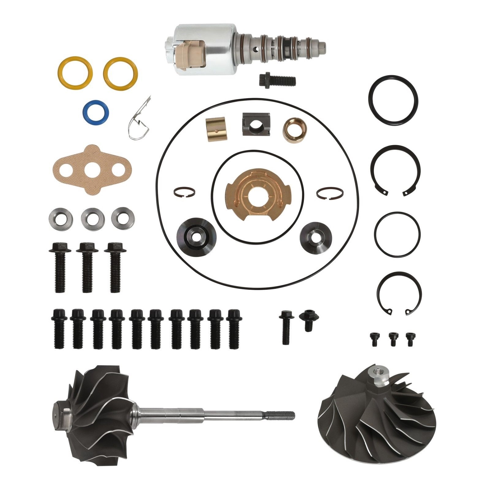 SPOOLOGIC Turbo Rebuild Kit Cast Wheel Turbine Shaft VGT Solenoid